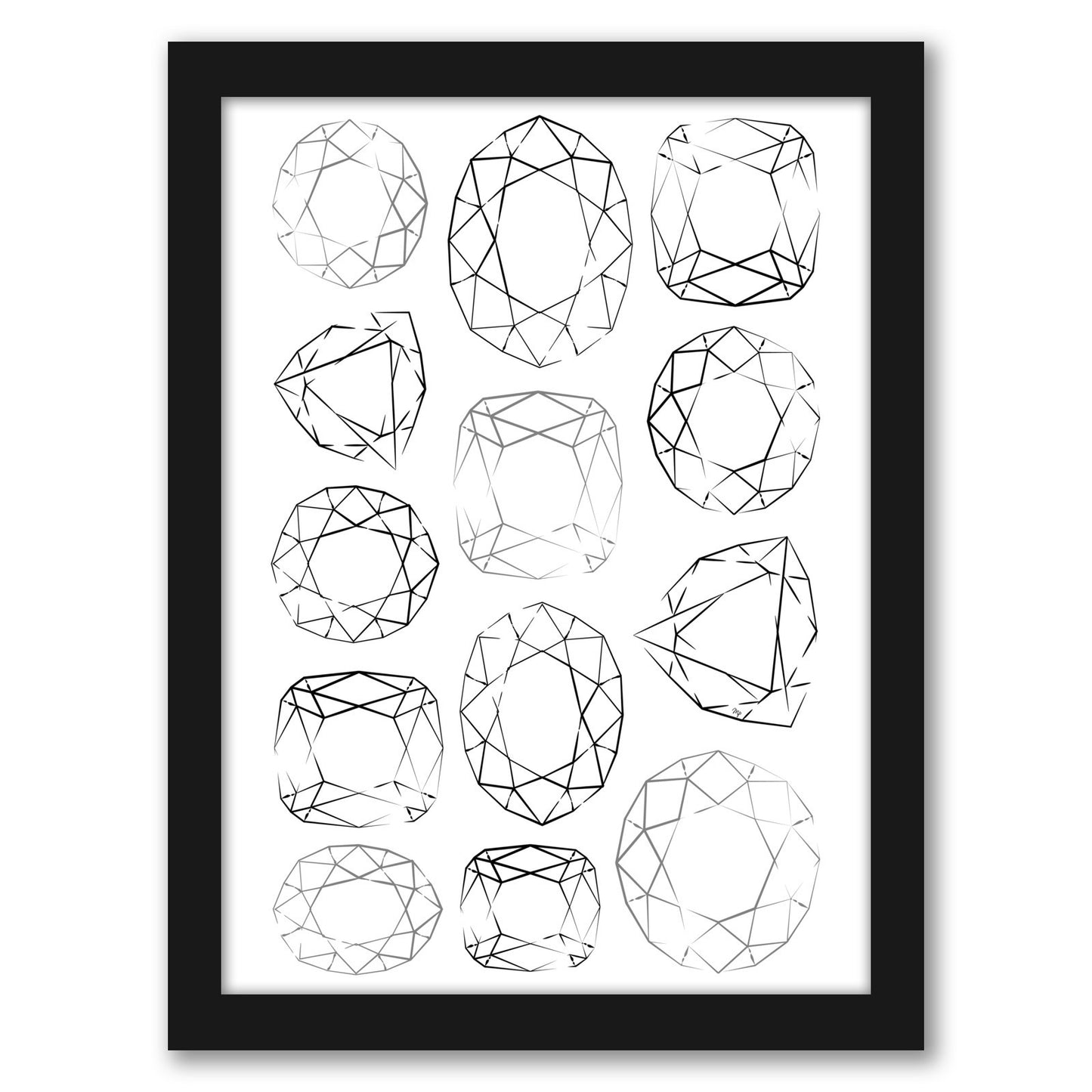 Diamonds By Martina - Framed Print