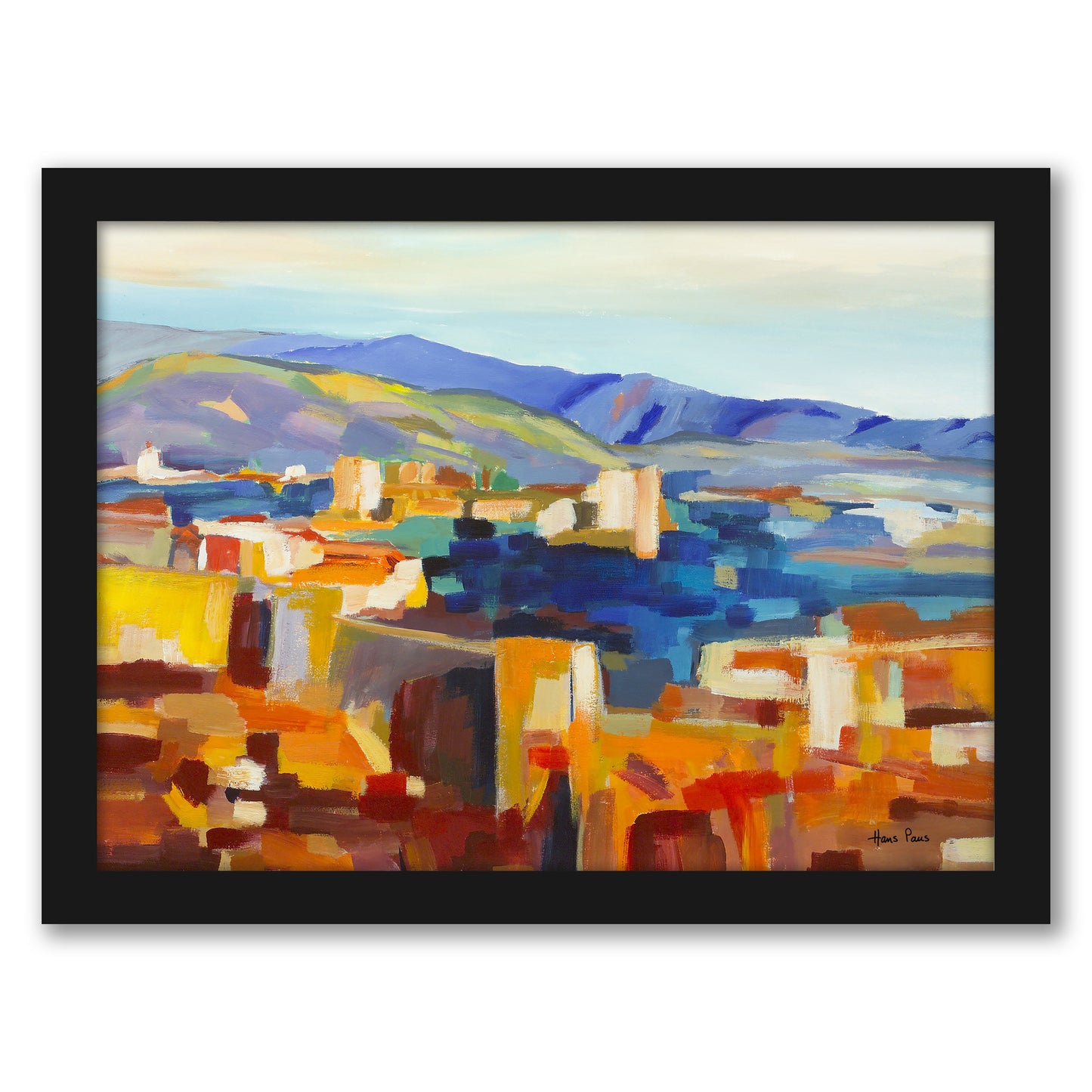Abstract Landscape 5 By Hans Paus - Framed Print