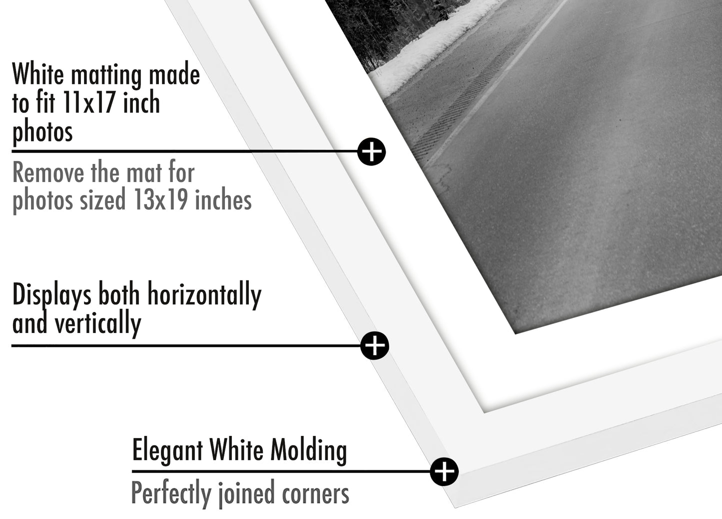 Set of 2 - Classic Gallery Picture Frame with Mat | Galleria Collection