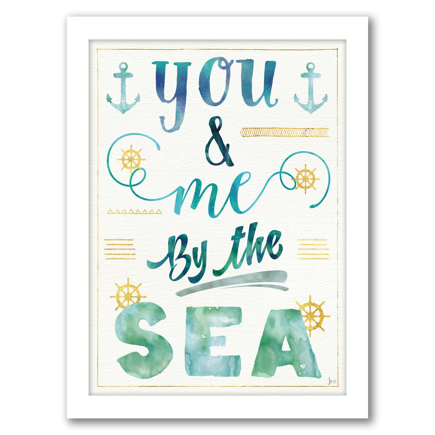 Coastal Words Ii by Wild Apple - Framed Print