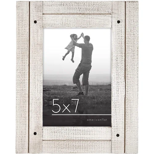 Rustic Picture Frame with Textured Wood | Choose Size and Color