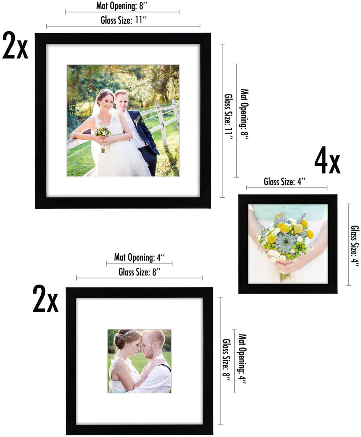 8 Piece Square Frame Set - Americanflat
