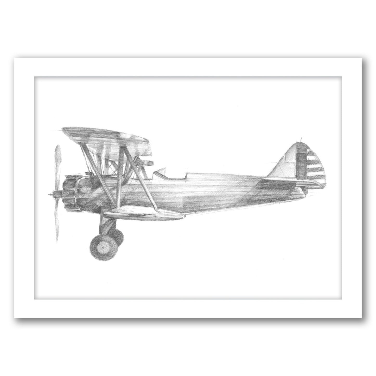 Technical Flight I by Ethan Harper by World Art Group - White Framed Print