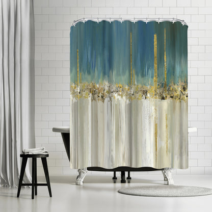 71" x 74" Decorative Shower Curtain with 12 Hooks, Shine A Light Ii by Pi Creative Art