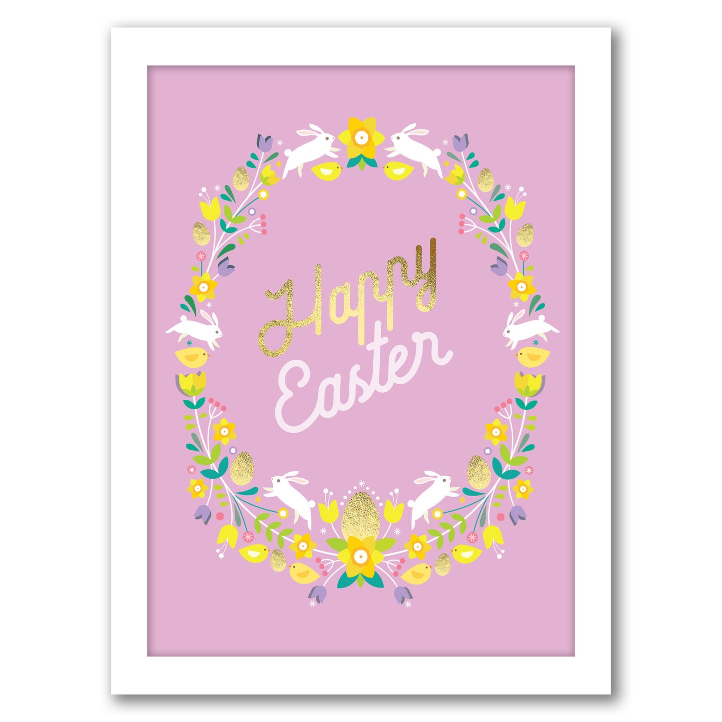 Happy Easter 3 by Amanda Shufflebotham - Framed Print