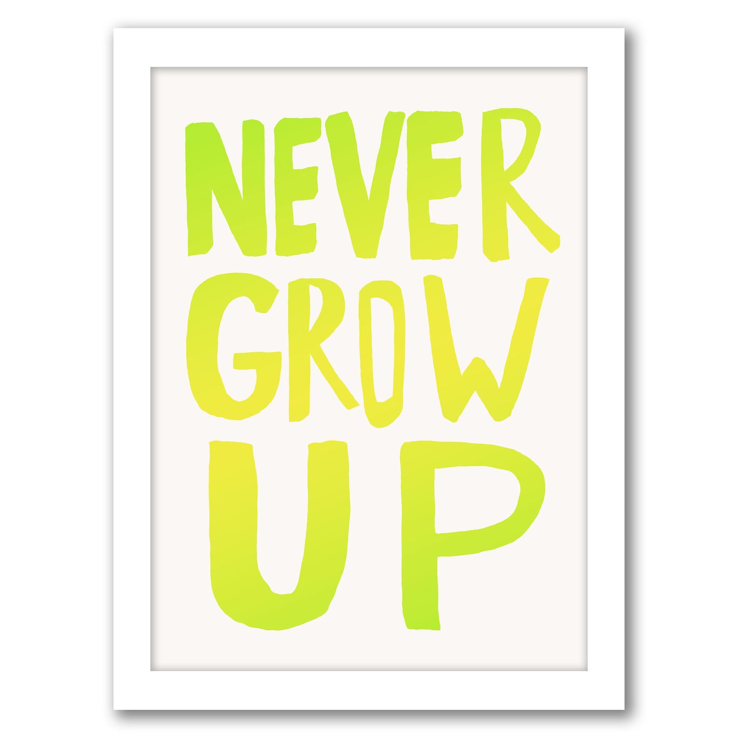 Never Grow Up X Lemon Lime by Leah Flores - Framed Print