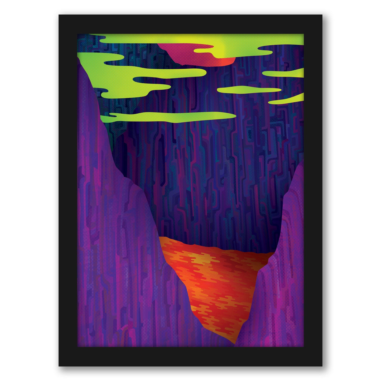 Under The Green Clouds by Joe Van Wetering - Framed Print