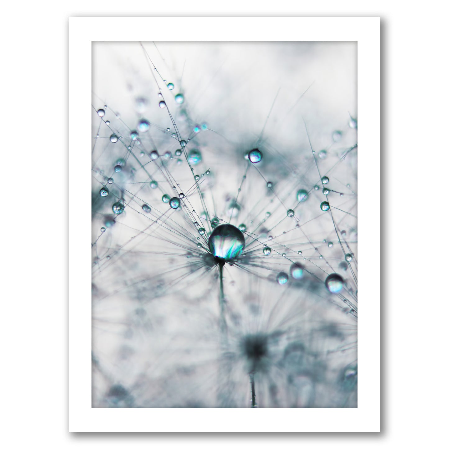 Droplets Of Cyan by Ingrid Beddoes - Framed Print