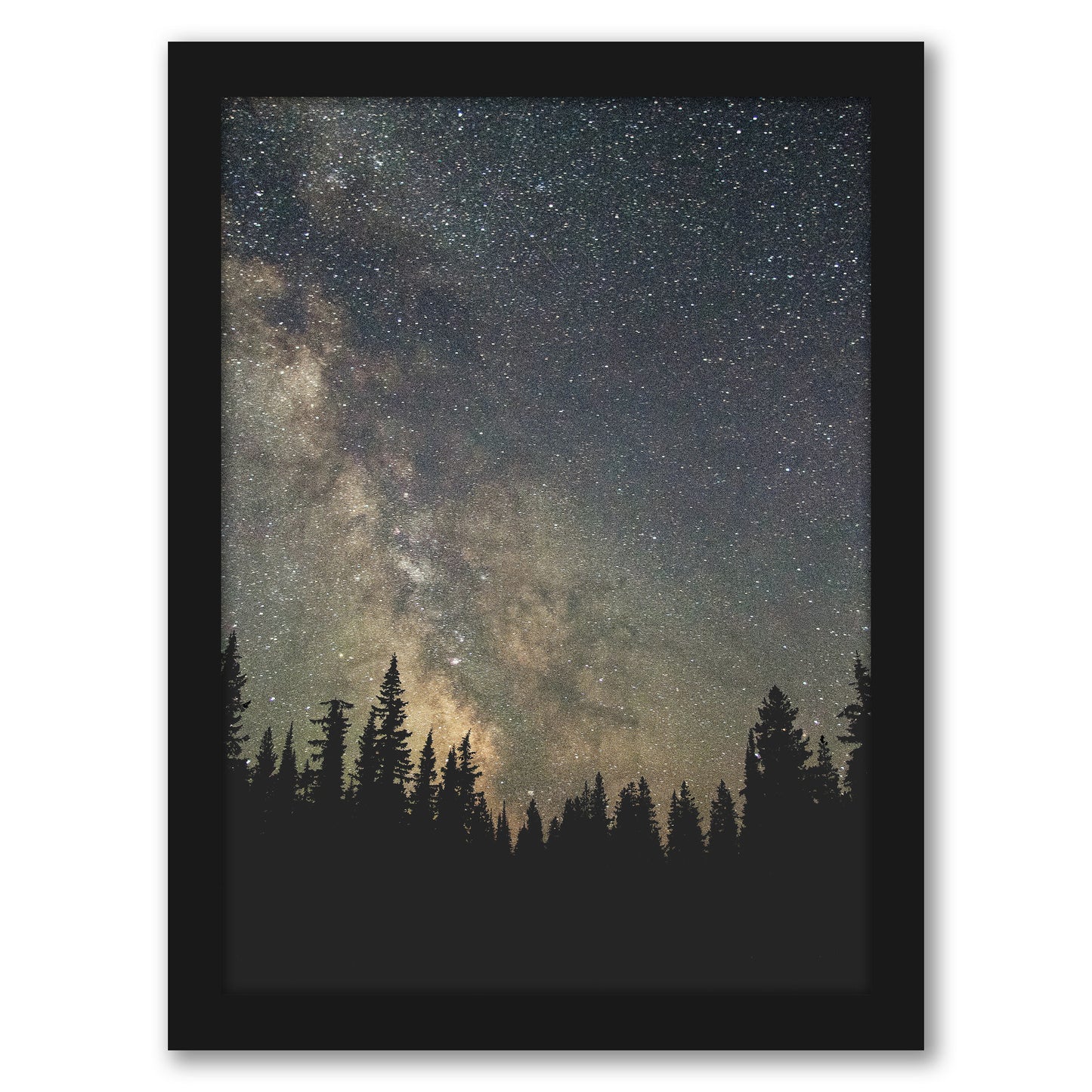 Stars Over The Forest Ii by Luke Gram - Framed Print