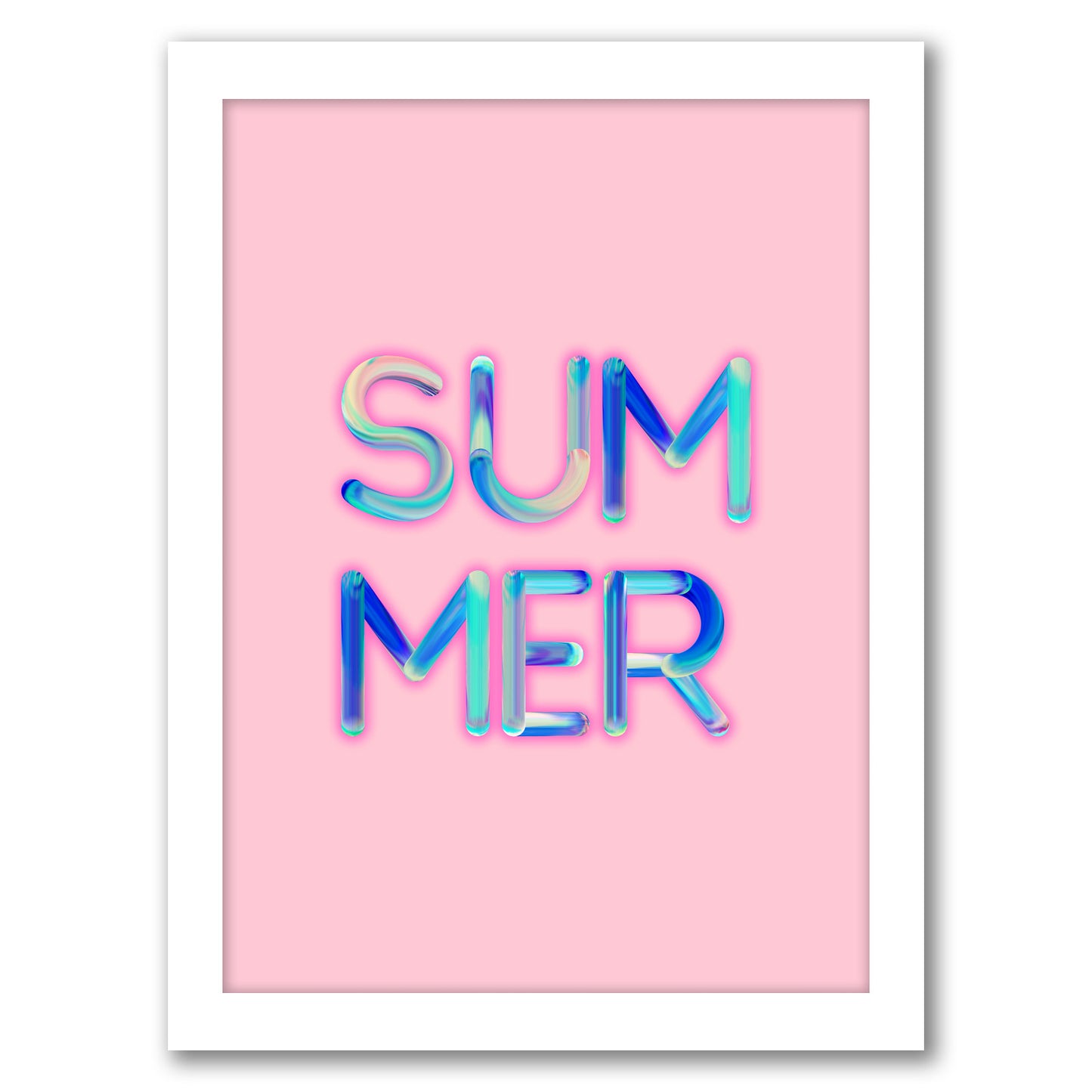 Neon Summer by Emanuela Carratoni - Framed Print