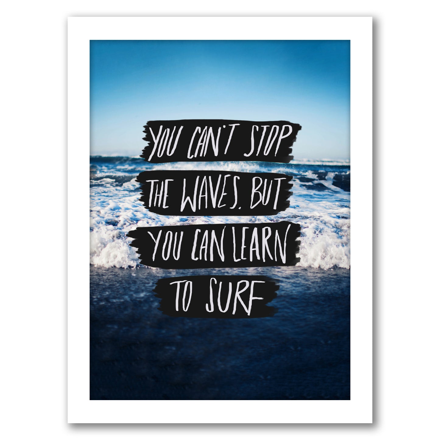 Learn To Surf by Leah Flores - Framed Print