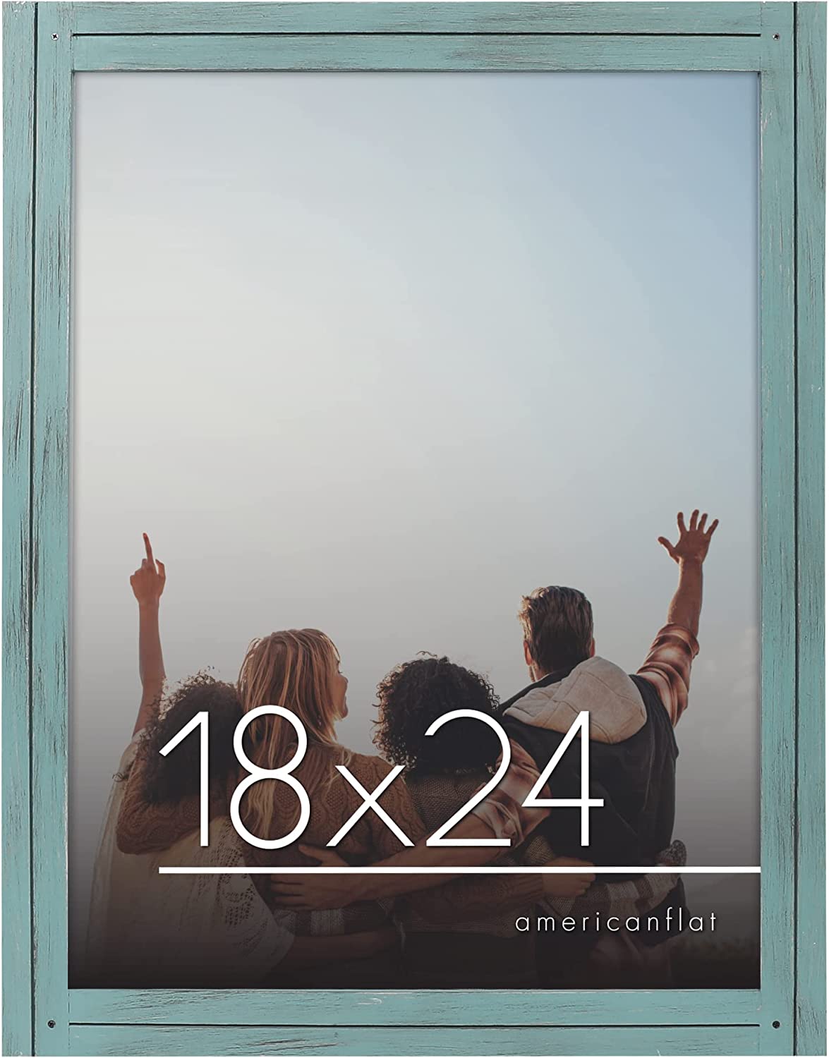 Rustic Picture Frame with Distressed Molding | Hampton Collection