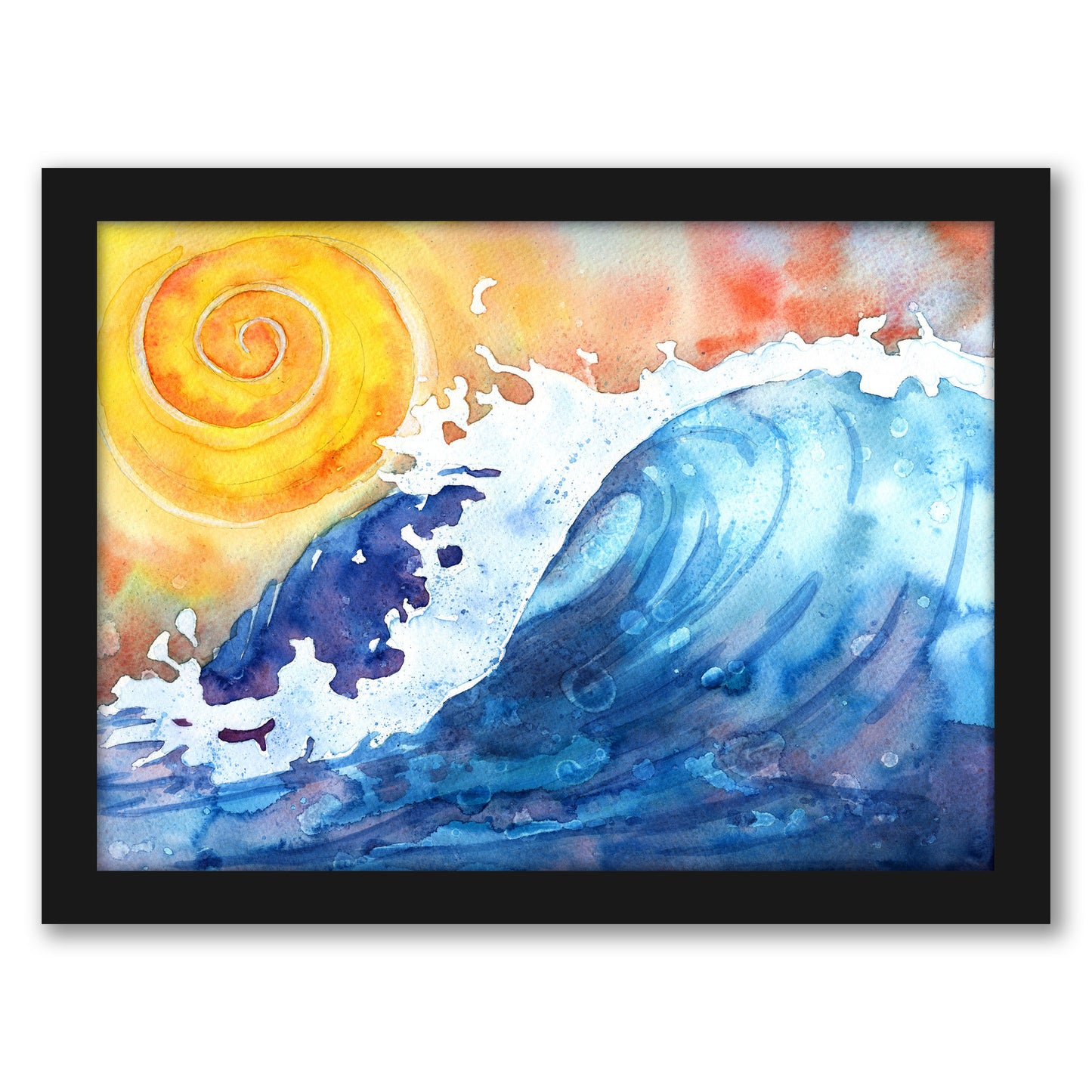 Facing East Ocean Wave by Sam Nagel - Framed Print