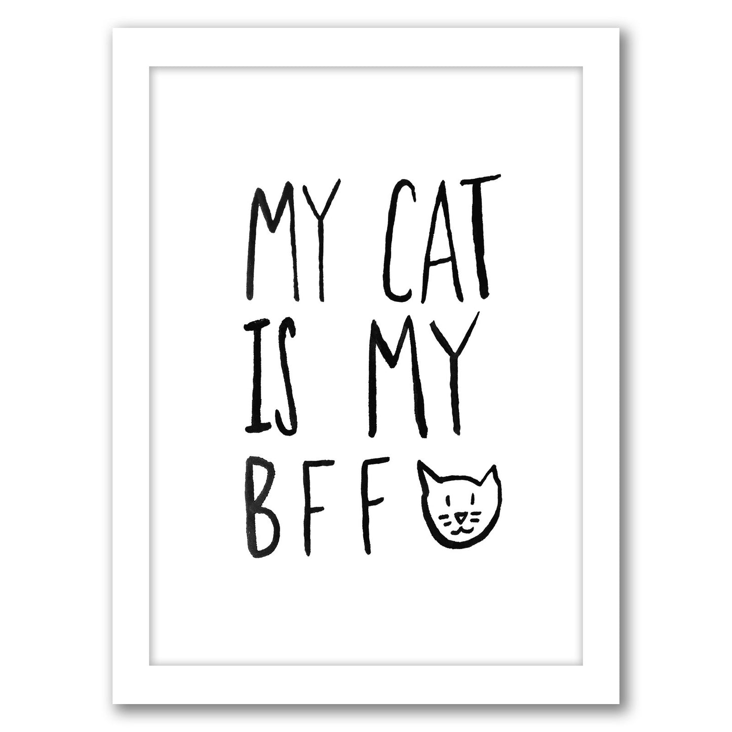 My Cat Is My Bff by Leah Flores - Framed Print