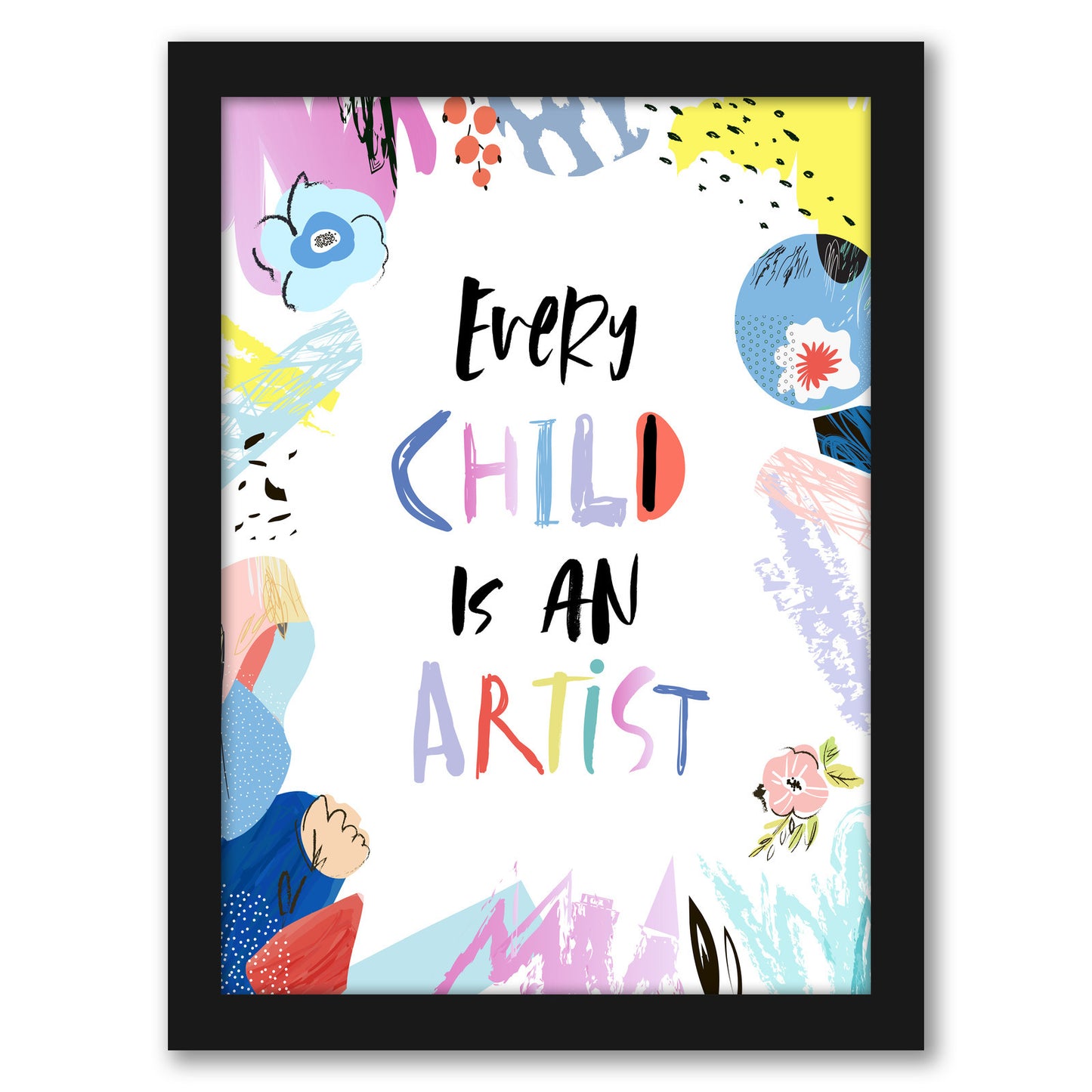 Every Child Is An Artist By Elena David - Framed Print