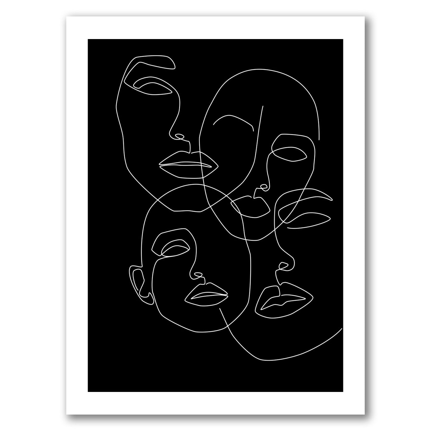 Faces In Dark by Explicit Design - Framed Print
