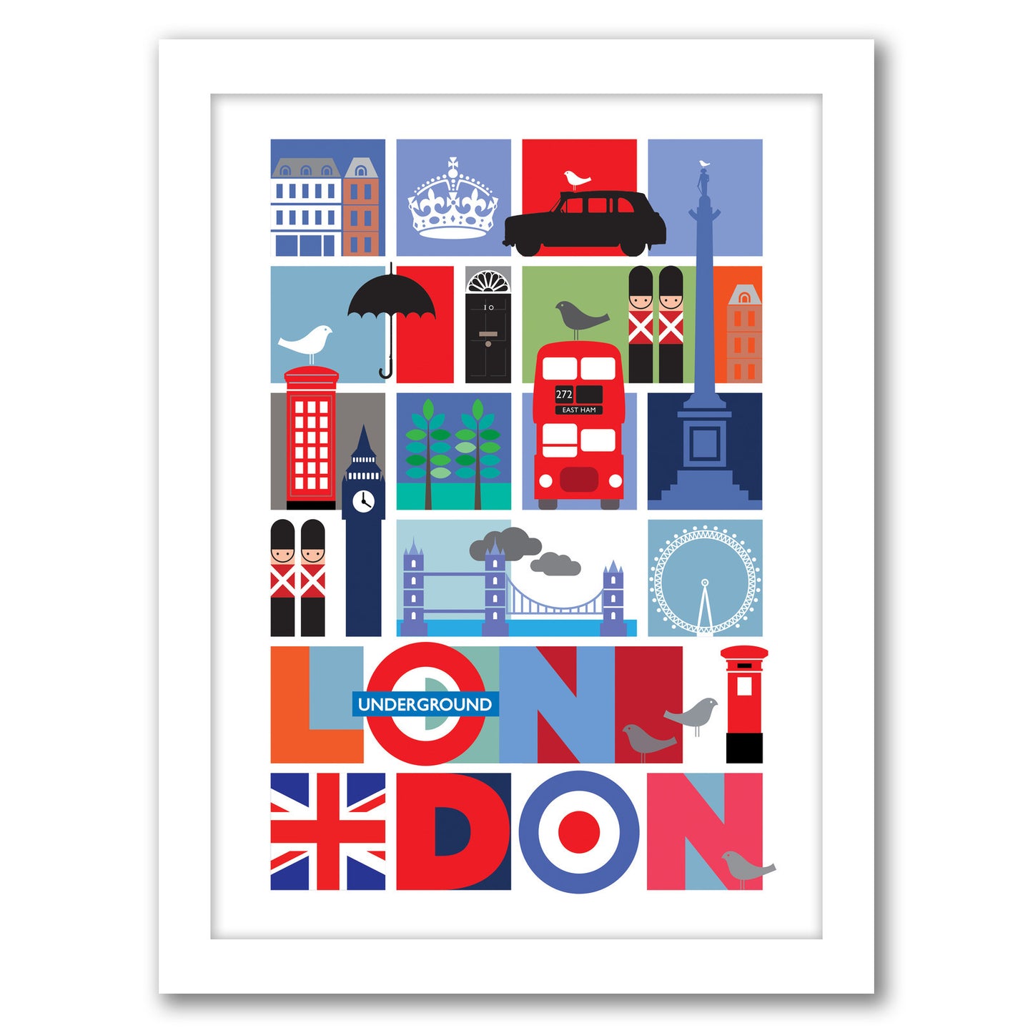 London by Visual Philosophy - Framed Print
