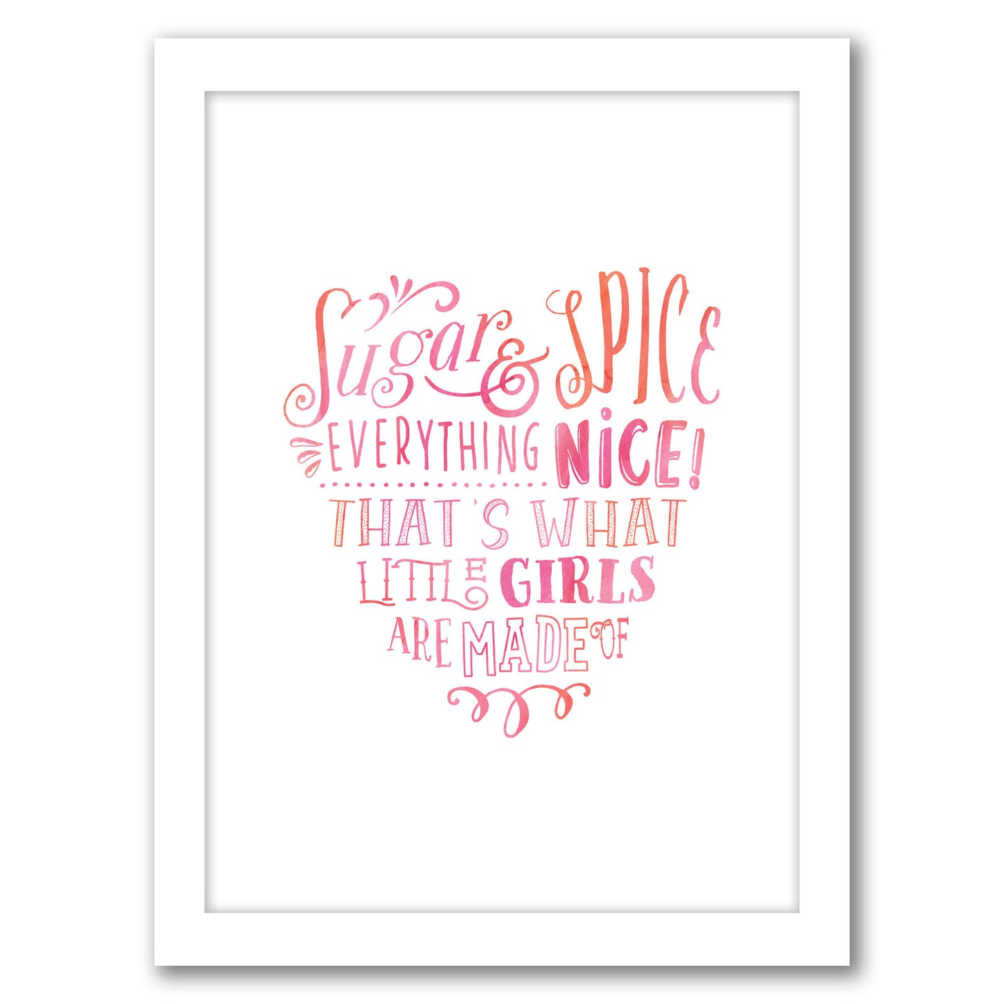 Sugar & Spice By Elena David - White Framed Print