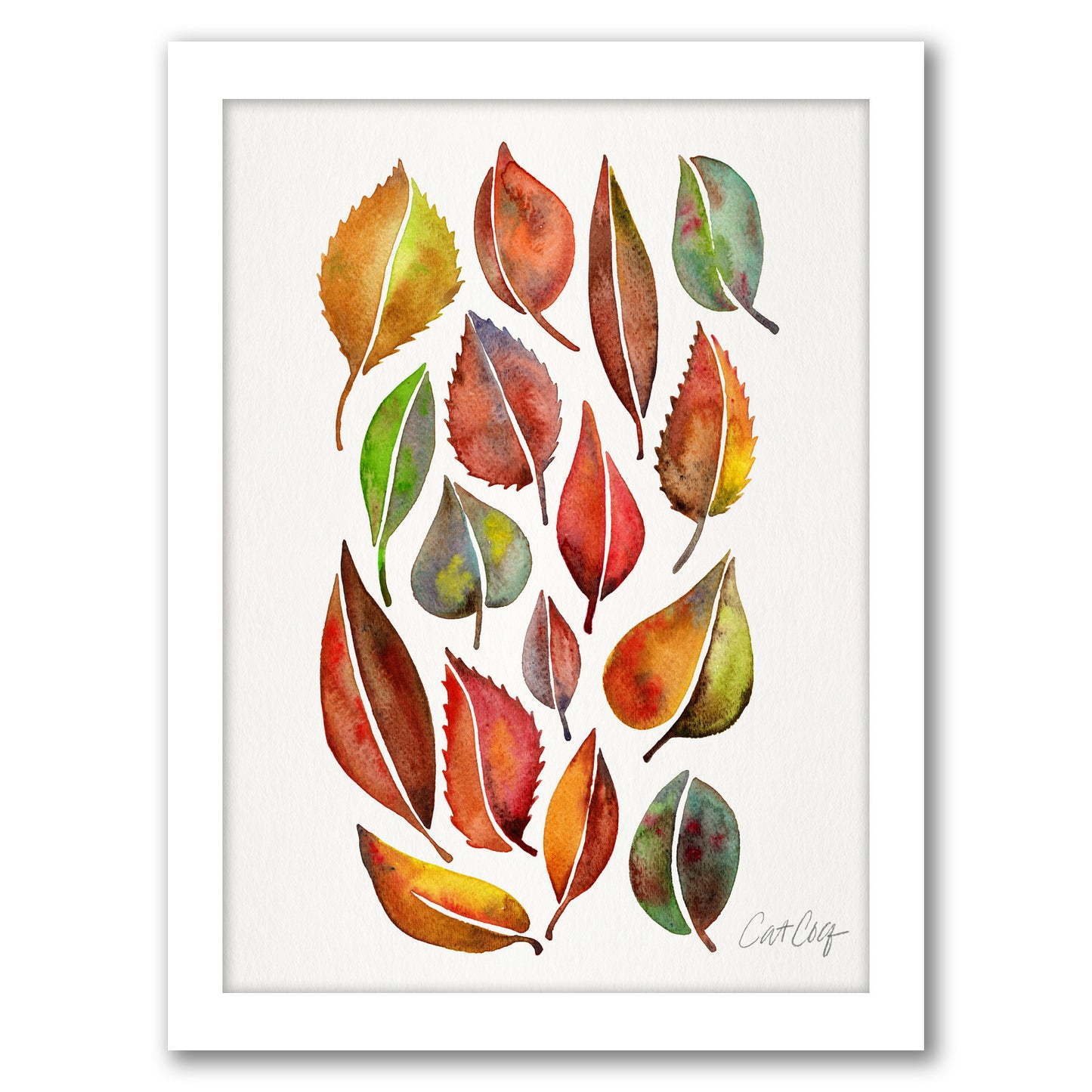 Fall Leaves by Cat Coquillette - Framed Print