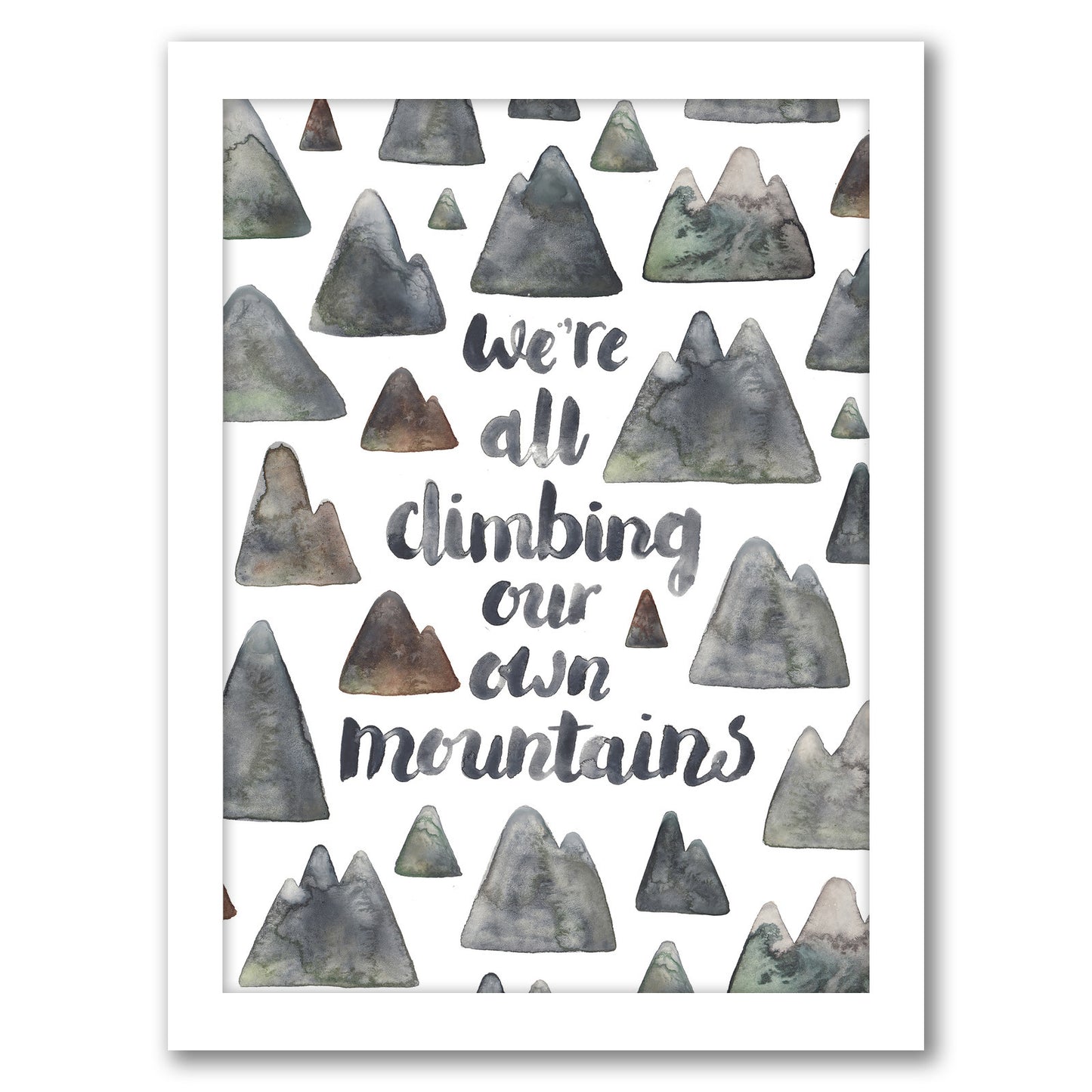 Climbing Our Own Mountains by Elena O'Neill - Framed Print