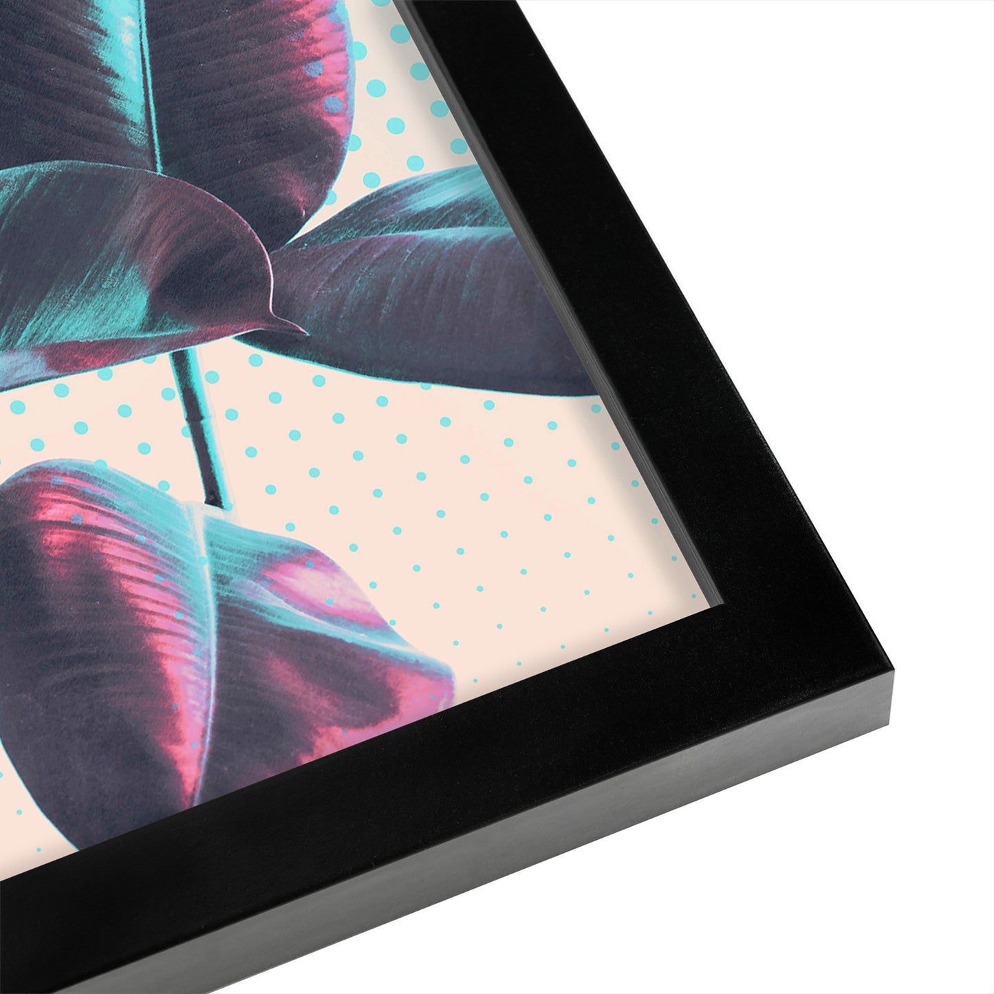 Leaves On Polka Dots by Emanuela Carratoni - Framed Print