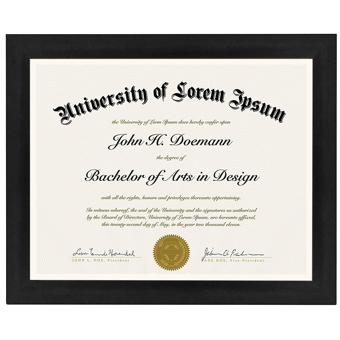 8.5x11 Diploma Frame | Choose Your Color