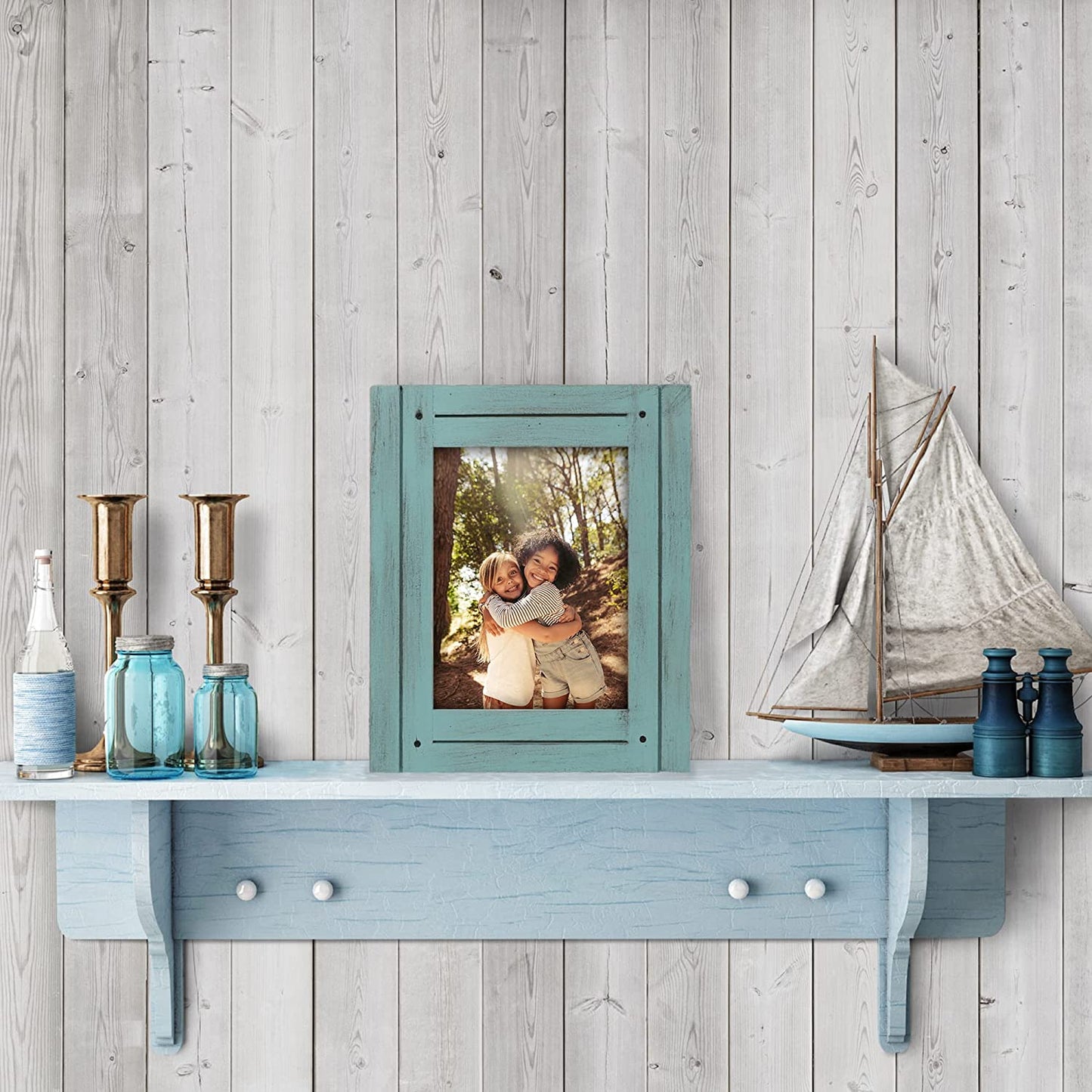 Rustic Picture Frame with Distressed Molding | Hampton Collection