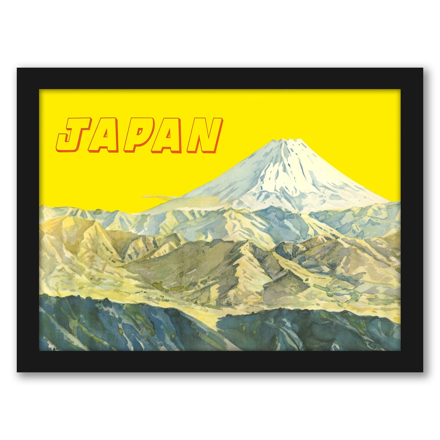 Travel Poster For Japan by Found Image Press - Framed Print