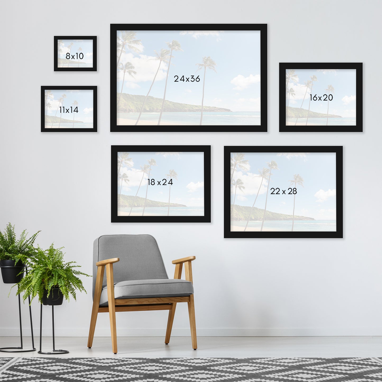 Hanauma Palms by Amanda Abel - Framed Print