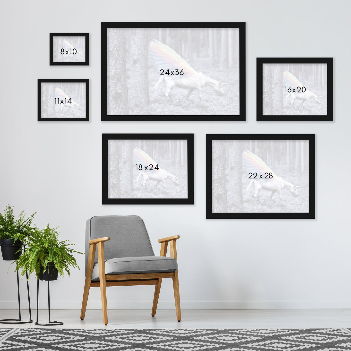 Chasing The Unicorn by Emanuela Carratoni - Framed Print
