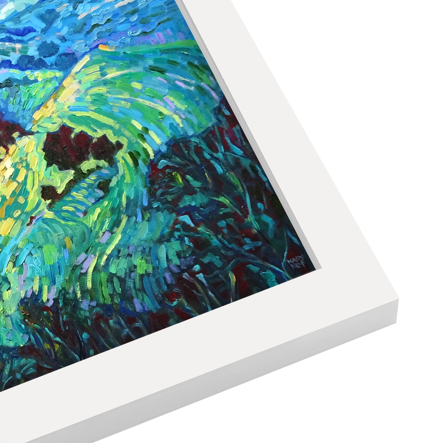 Blue John, Derbyshire By Mary Kemp - White Framed Print