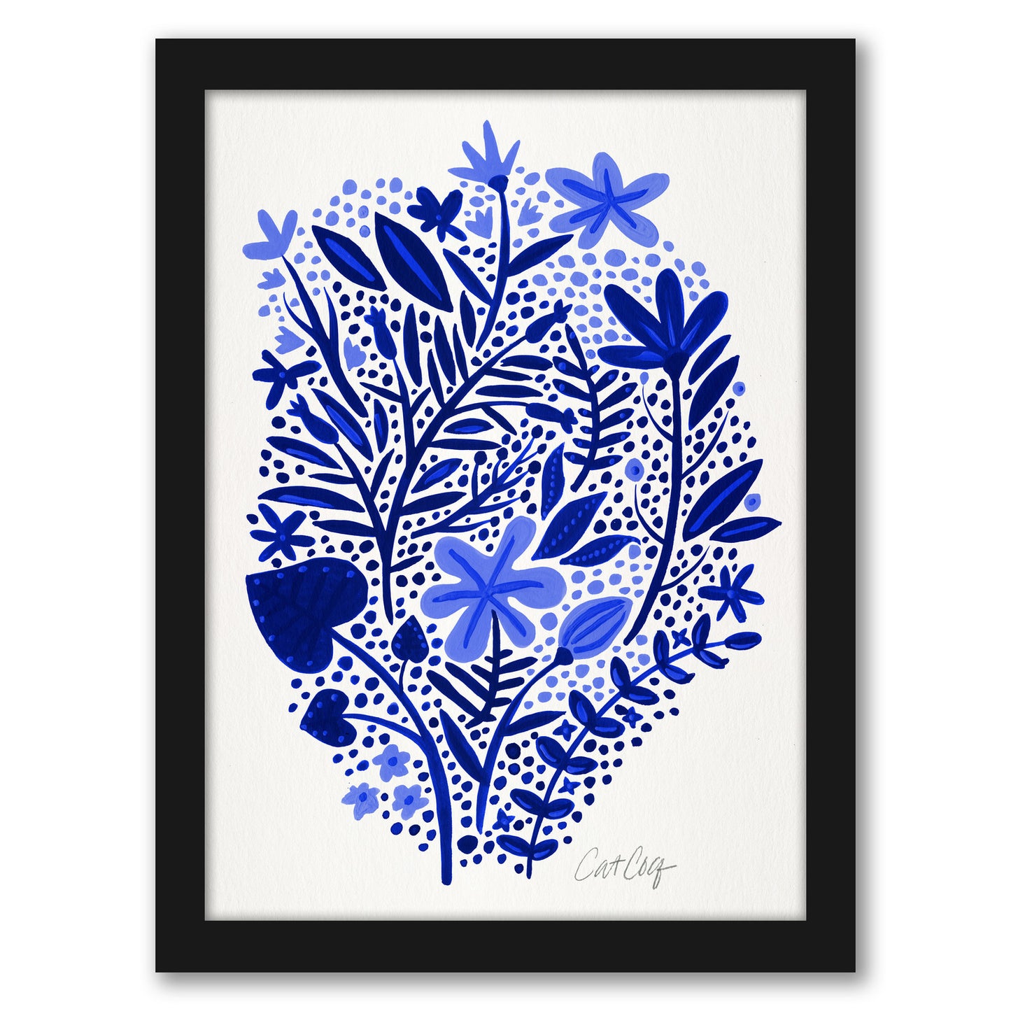 Blue Garden by Cat Coquillette Framed Print