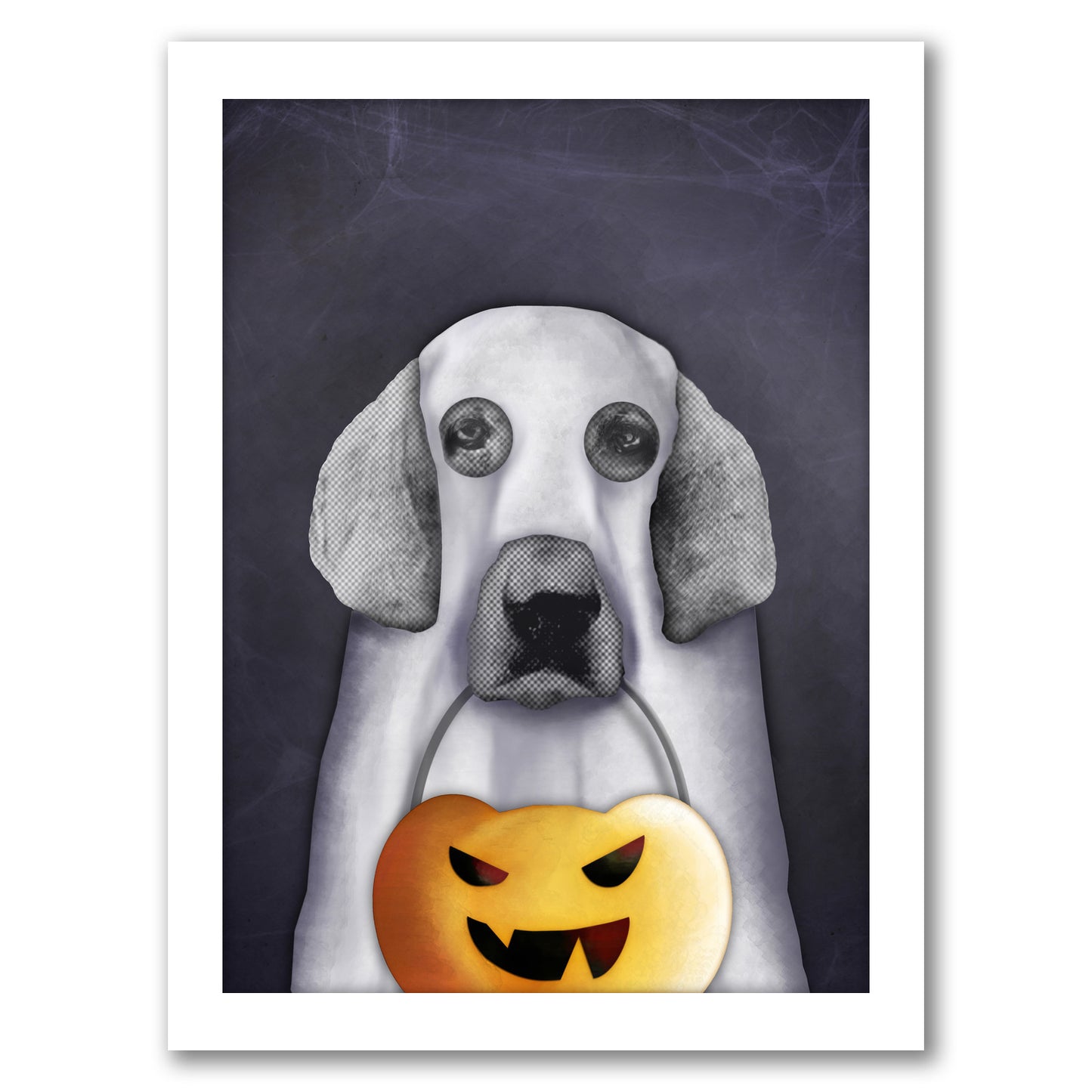 Doggy The Pooh As Ghost by Emanuela Carratoni - Framed Print