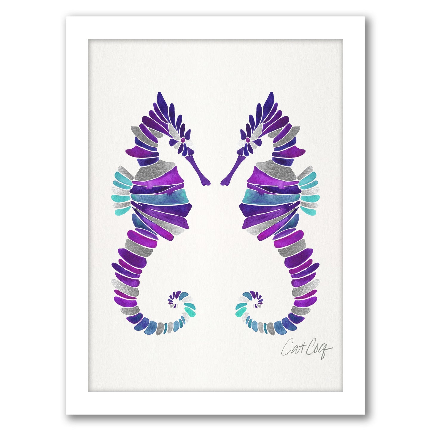 Seahorses by Cat Coquillette - Framed Print