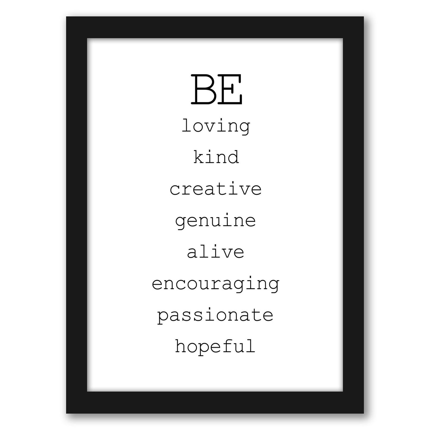 Be Loving by Amy Brinkman - Framed Print
