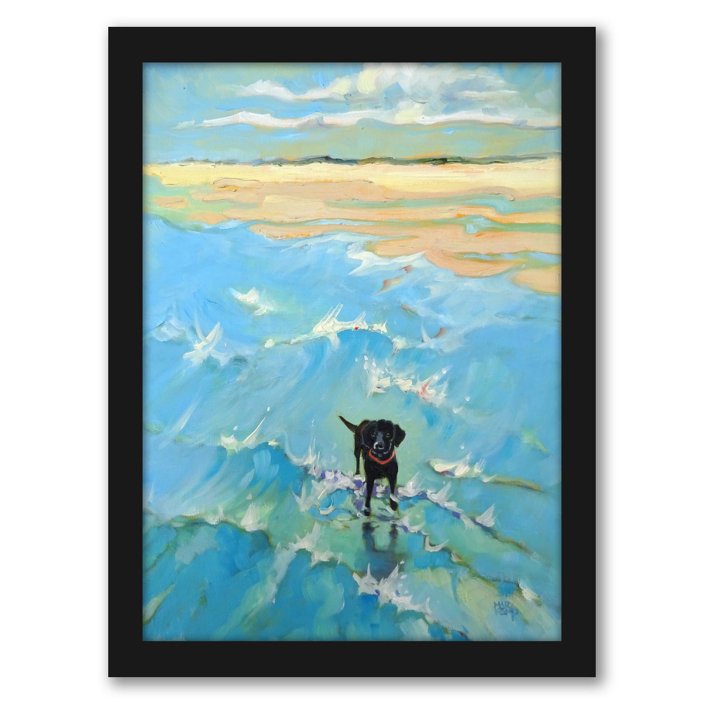 Black Labrador By Mary Kemp - Framed Print
