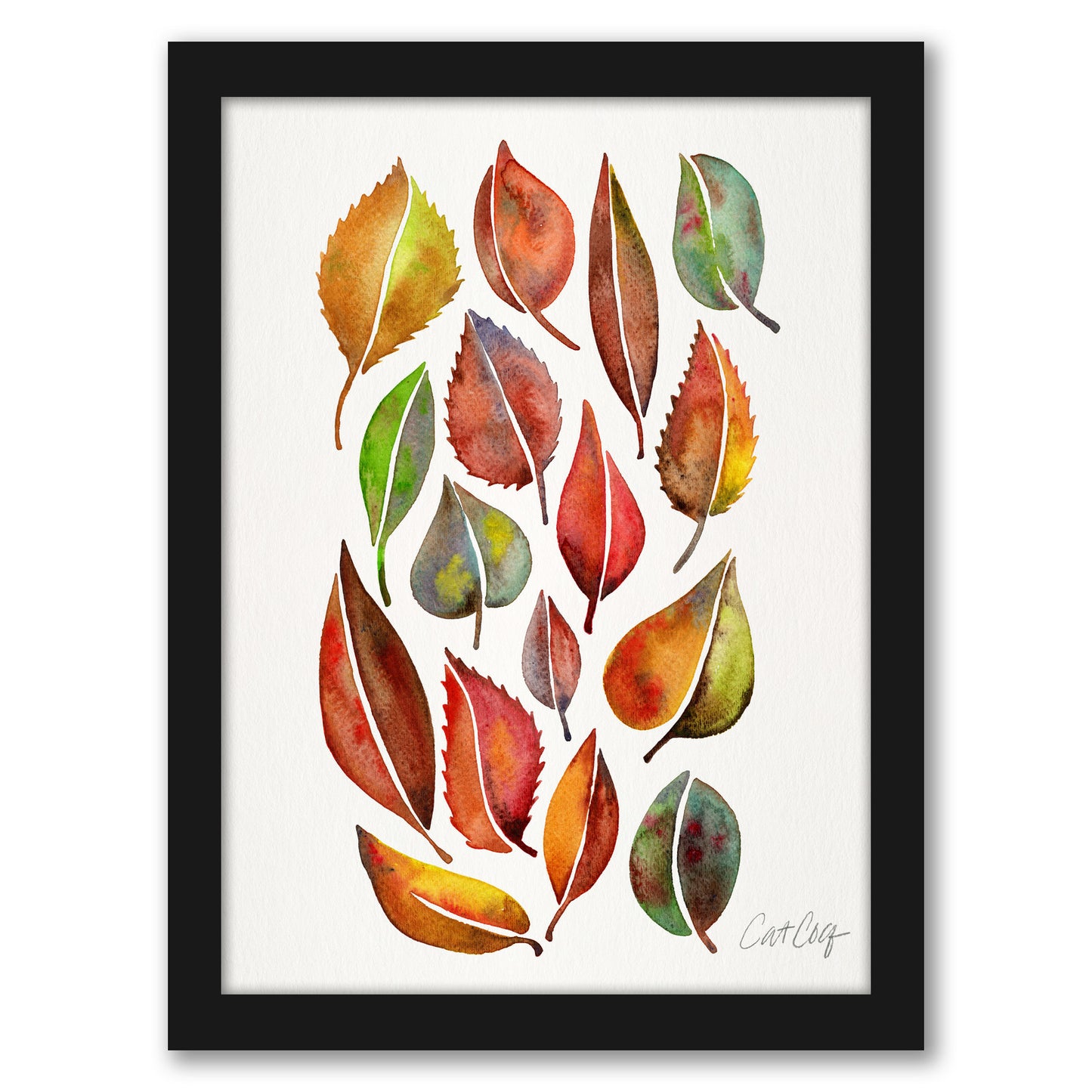 Fall Leaves by Cat Coquillette - Framed Print