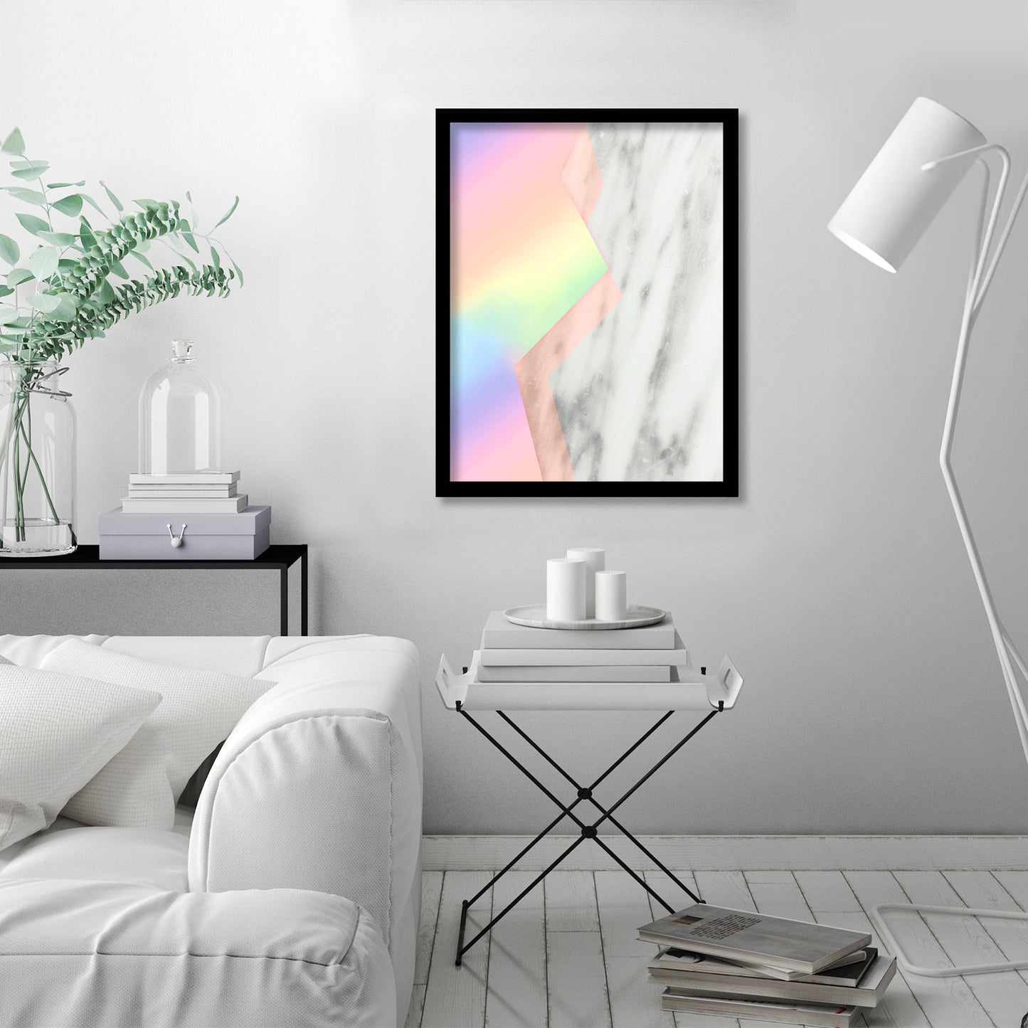 Unicorn Marble by Emanuela Carratoni - Framed Print
