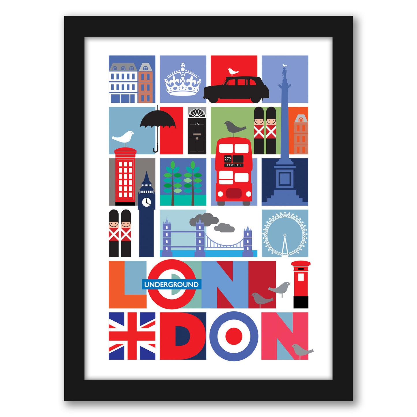London by Visual Philosophy - Framed Print