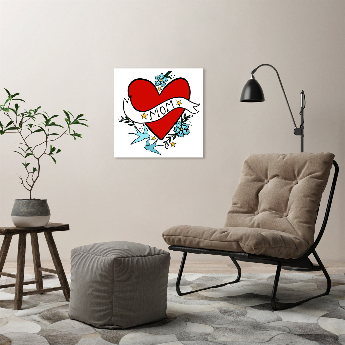 Mom Heart by Hope Bainbridge - Wrapped Canvas - Americanflat