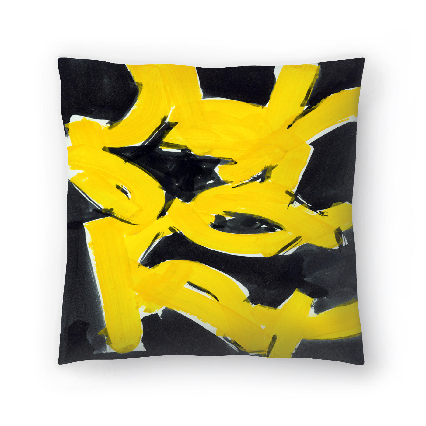 Black and top yellow pillows