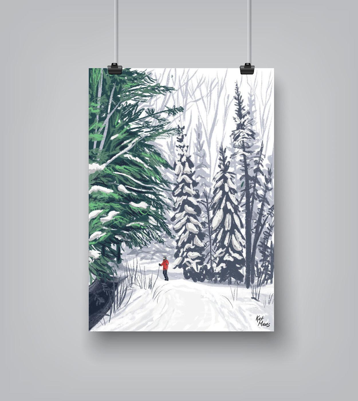 To grader sponsoreret skuffet Art Print Wall Art Sarnac Lake Ny Kat Maus – Americanflat