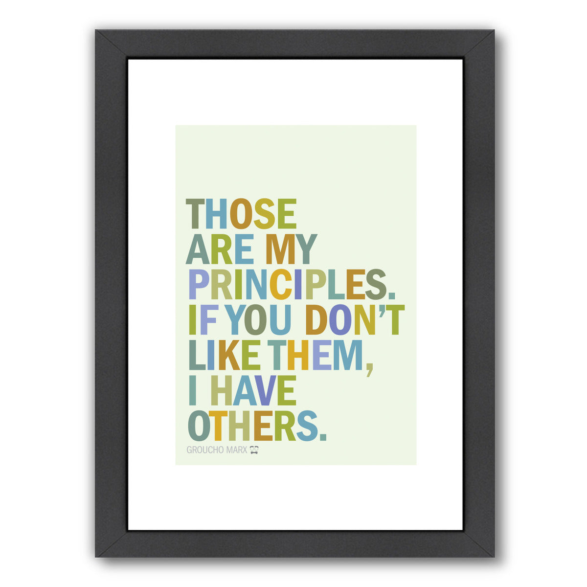 Groucho Principles by Visual Philosophy Framed Print - Americanflat