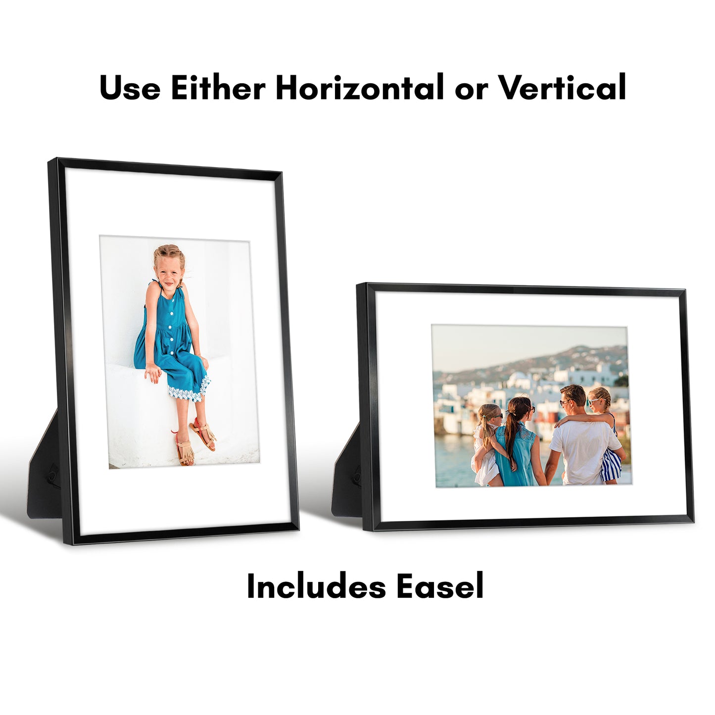 Aluminum Picture Frame with Mat | Choose Size and Color