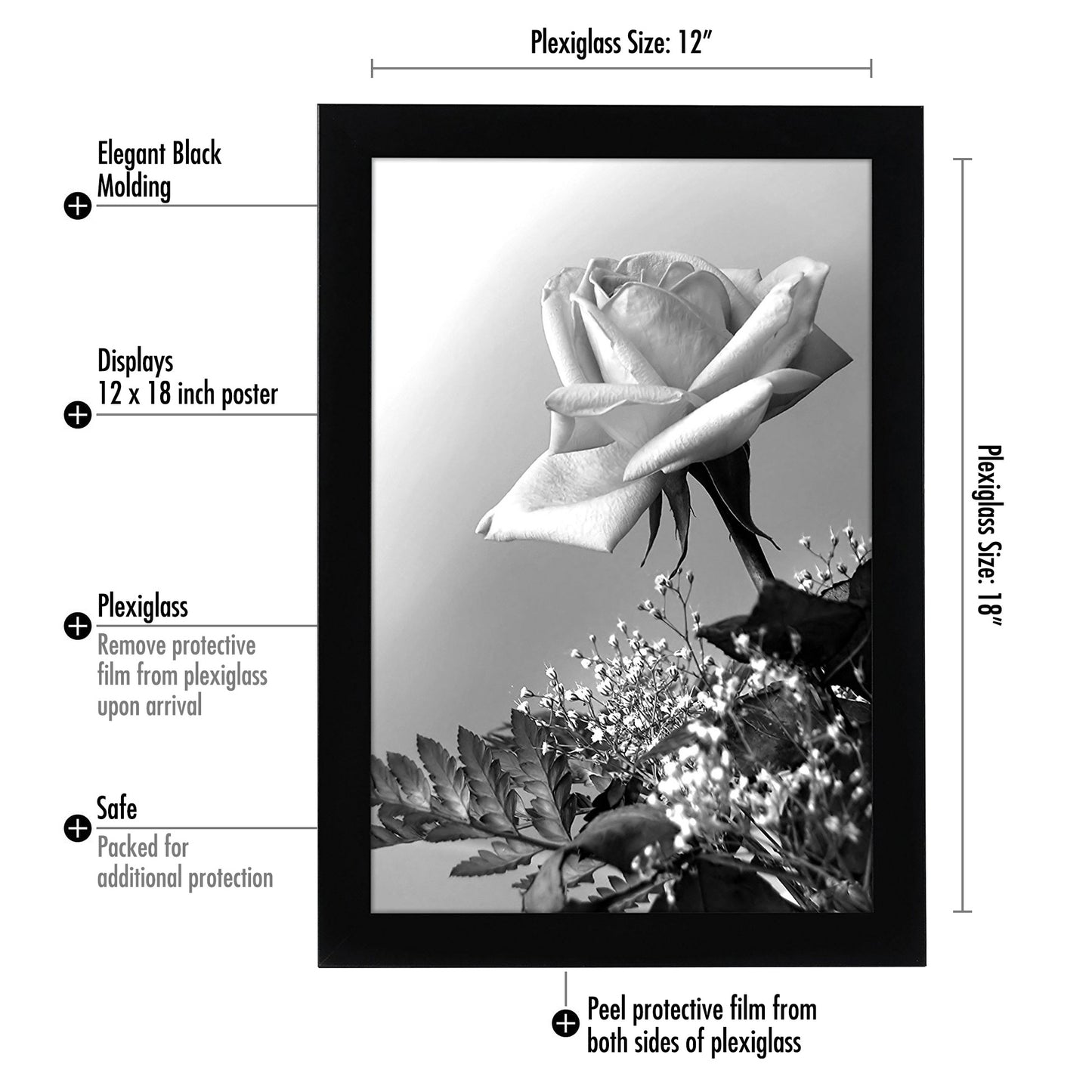 Gallery Poster Frame with Wood Grain Finish | Epic Collection