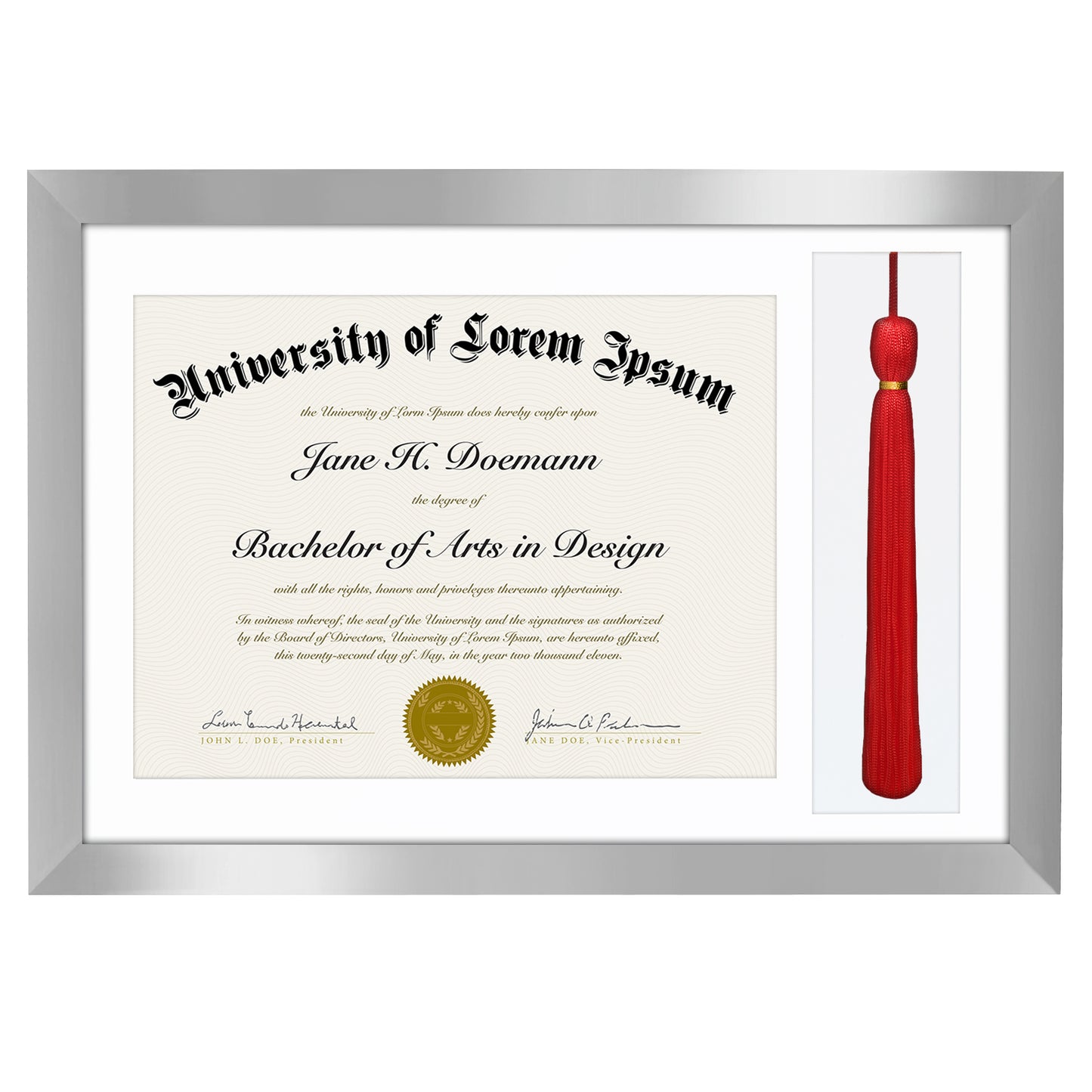 11x16 Diploma Frame with Tassel Display | Legacy Collection