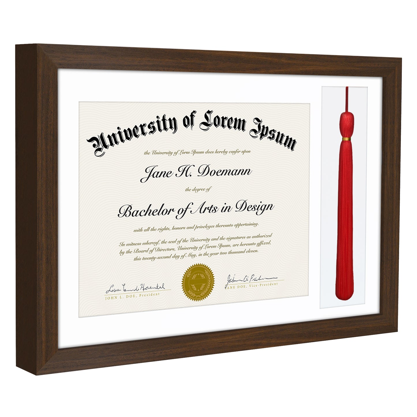 11x16 Diploma Frame with Tassel Display | Legacy Collection