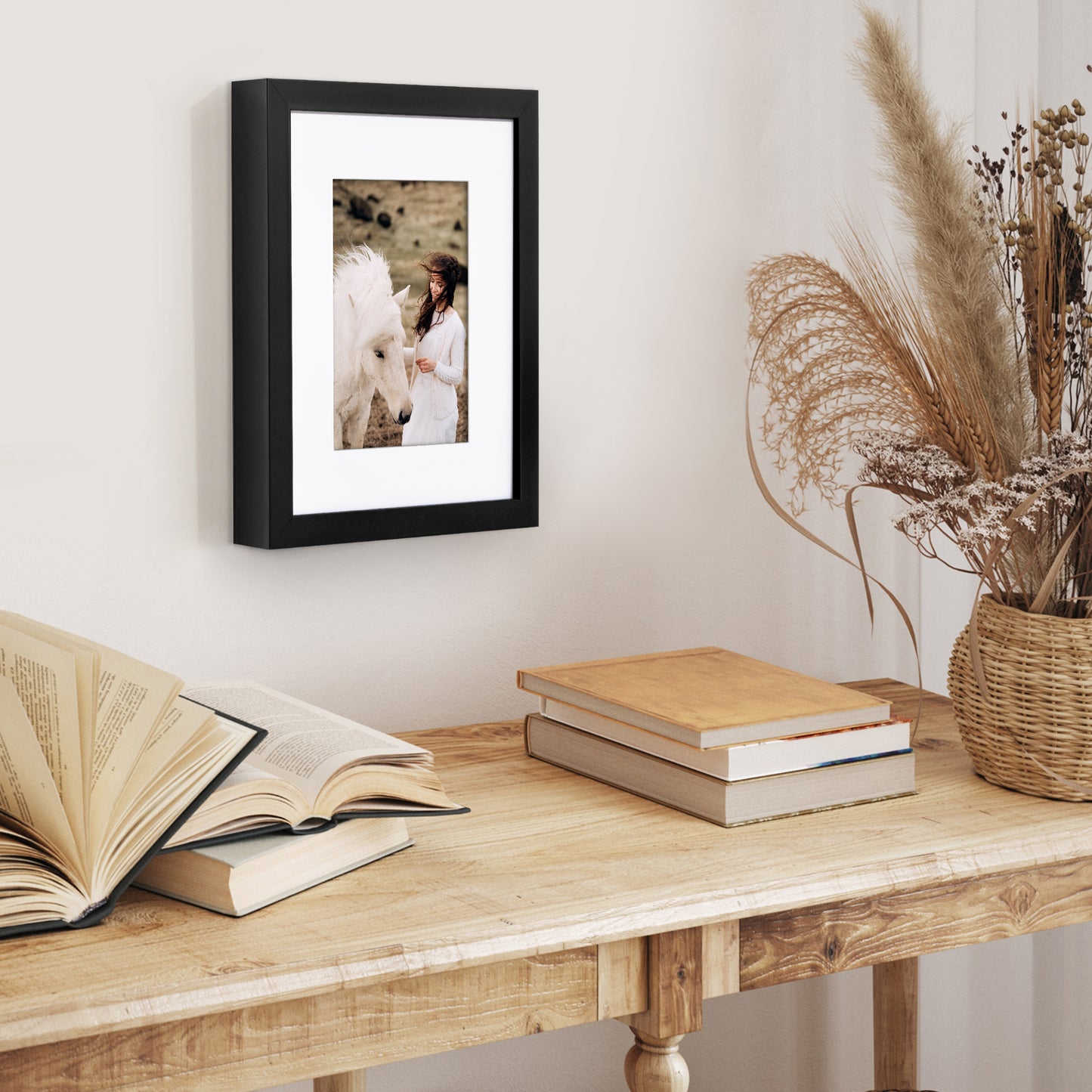 Deep Molding Picture Frame with Mat | Choose Size and Color