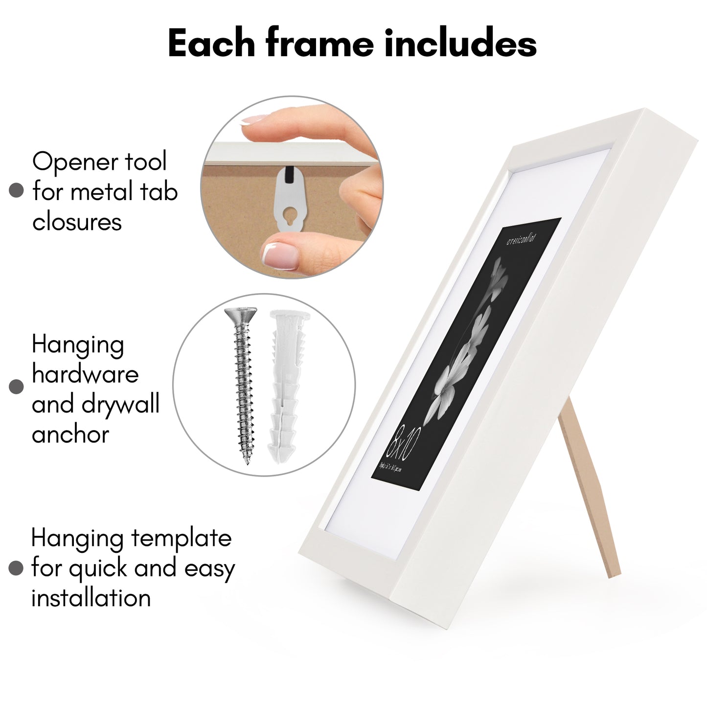 Deep Molding Picture Frame with Mat | Choose Size and Color