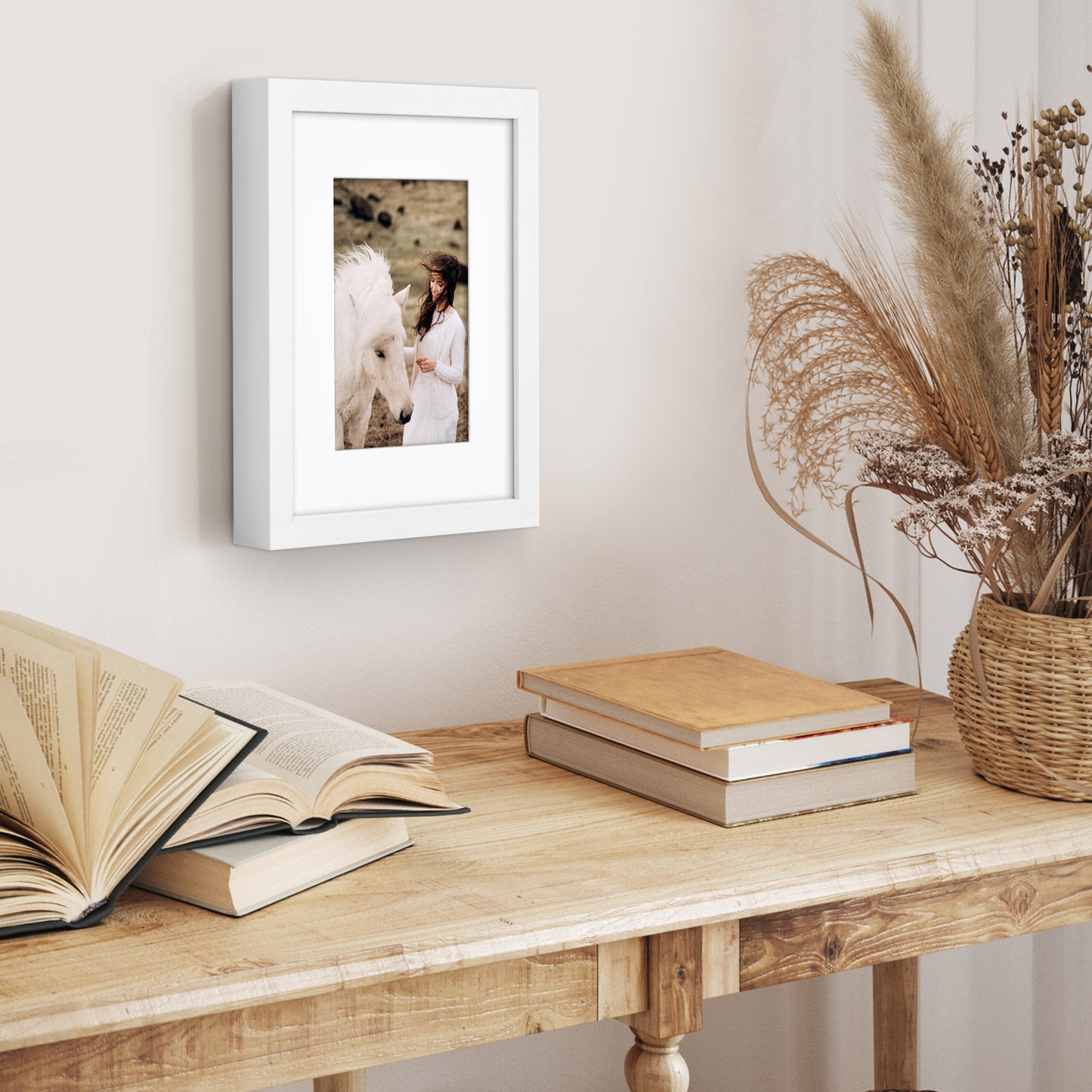 Deep Molding Picture Frame with Mat | Choose Size and Color